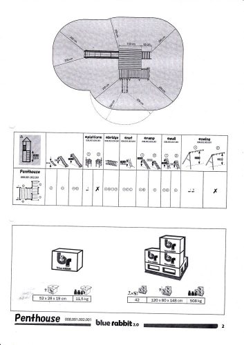 Blue Rabbit Turn de joaca Penthouse cu 2 tobogane 