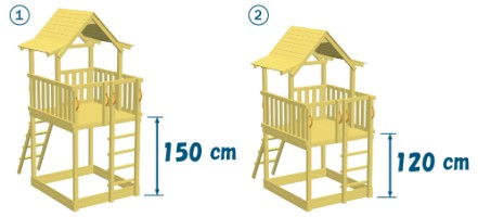 Blue Rabbit Turn de joaca Pagoda cu tobogan 2,3 m