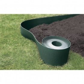   Bordura pentru pat de flori - Etik, plastic flexibil verde 15 cm x 10 m