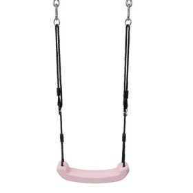   Șezut leagăn din plastic Hapro - roz pastel cu frânghie PP