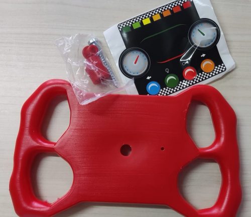 Volan pentru masina de curse din plastic rosu 