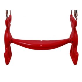 Leagăn dublu cu spătar din plastic roșu