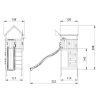 Jungle Gym Turn de joaca Lodge 2.1 cu tobogan de 265 cm