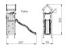 Jungle Gym Turn de joaca mic Patio cu tobogan de 230 cm 