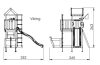 Jungle Gym Turn de joaca mic Viking cu tobogan de 230 cm 