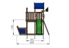 Jungle Gym Turn de joaca mic Viking cu tobogan de 230 cm 