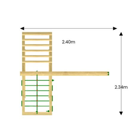 Jungle Gym modul de cățărare Climb 3.0 cu 1 loc de leagăn fără șezut 200 cm