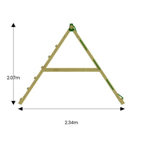 Jungle Gym modul de cățărare Climb 3.0 cu 1 loc de leagăn fără șezut 200 cm