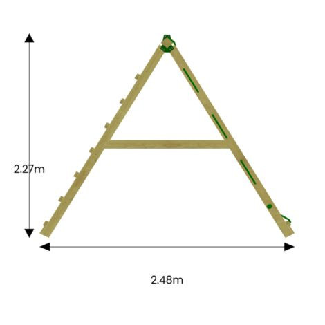 Jungle Gym modul de cățărare Climb Extra 3.0 cu 1 loc de leagăn fără șezut 220 cm