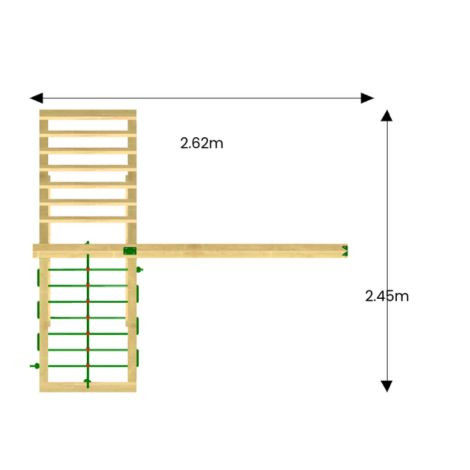 Jungle Gym modul de cățărare Climb 3.0 cu 1 loc de leagăn fără șezut 220 cm
