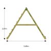 Jungle Gym modul de cățărare Climb Extra 3.0 cu 2 locuri de leagăne fără șezuturi 220 cm