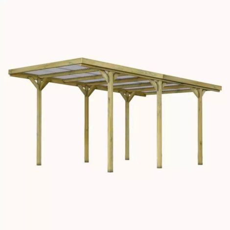 Carport auto din lemn Jean 304x512x252 cm