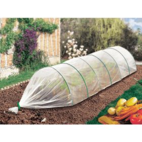   Set tunel de folie cu grosime de 50 microni, cu 7 arcade, 2 cleme de fixare, cu sfoară