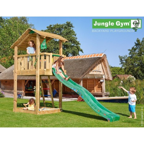 Jungle Gym Turn de joaca Shelter cu tobogan de 290 cm 