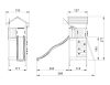 Jungle Gym Turn de joaca Cottage 2.1 cu tobogan de  290 cm 