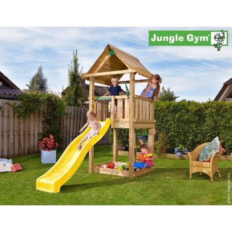 Jungle Gym Turn de joaca House cu tobogan de 230 cm 