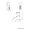 Jungle Gym Turn de joaca House cu tobogan de 230 cm 
