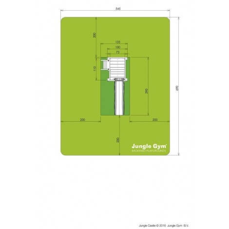 Jungle Gym Turn de joaca Castle cu tobogan de 230 cm 