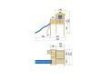 Jungle Gym loc de joaca platforma mare XL Playhouse cu casuta si tobogan 