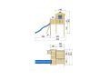 Jungle Gym loc de joaca platforma mare XL Playhouse cu casuta si tobogan 