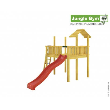 Jungle Gym loc de joaca platforma mare XL Playhouse cu casuta si tobogan 