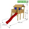 Jungle Gym loc de joaca platforma mare XL Playhouse cu casuta si tobogan 
