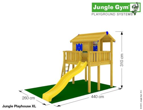 Jungle Gym platforma XL Playhouse pentru casuta cu tobogan de 290 cm 