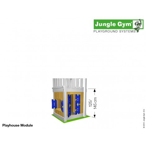 Jungle Gym modul casuta Playhouse 125 cm pentru turnuri de joaca mici 