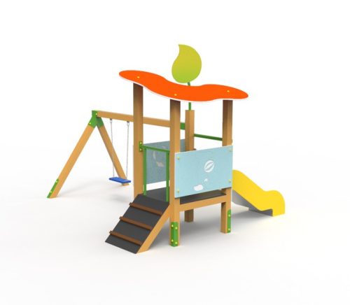 Mini Swing-Casuta cu leagan si tobogan pentru loc de joaca de uz public
