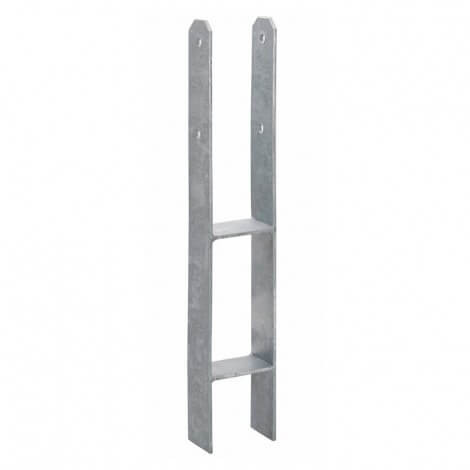 Suport stâlp tip H, fixare în beton 7 x 60/30cm