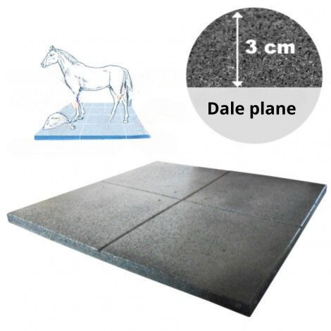 Dale de cauciuc EquiFlex-AgroFlex 3x100x100 cm negru ST0