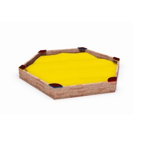 Nisipar hexagonal pentru loc de joaca de uz public