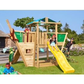 Jungle Gym loc de joaca turn Hut cu modul vapor Boat 