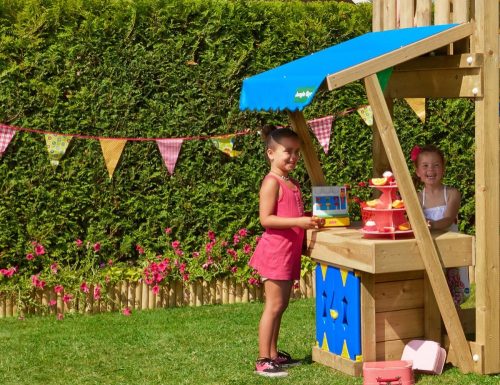 Jungle Gym loc de joaca Turn Chalet cu Modul Minimarket si leagan 