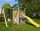 Jungle Gym loc de joaca turn Lodge cu modul casuta Playhouse si leagan 