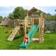 Jungle Gym loc de joaca Turn Chalet cu modul pod Bridge 
