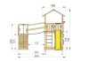 Jungle Gym loc de joaca Turn Chalet cu modul pod Bridge 