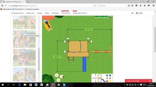 Jungle Gym loc de joaca Playhouse cu platforma XL si leagan 