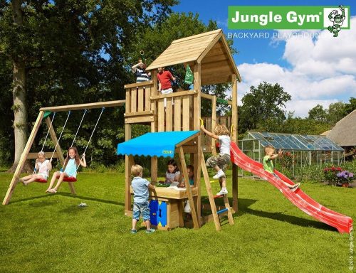 Jungle Gym loc de joaca Turn Palace cu modul Minimarket si leagan 