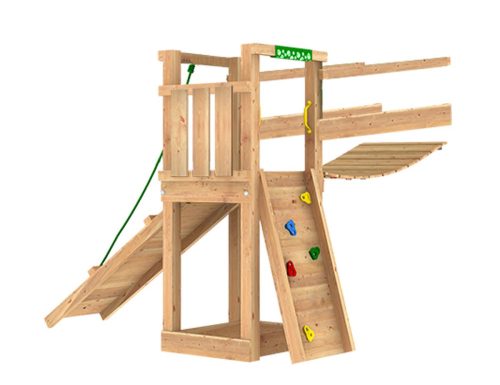 Jungle Gym loc de joaca cu turn Barn si modul pod Bridge 