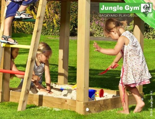 Jungle Gym loc de joaca cu turn Barn si modul pod Bridge 