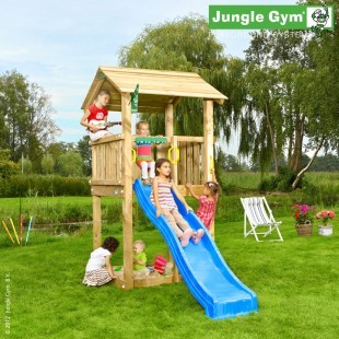 Jungle Gym Turn de joaca Casa cu tobogan de 230 cm