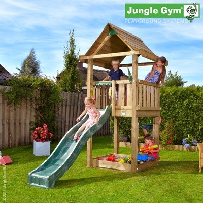 Jungle Gym Turn de joaca House cu tobogan de 230 cm 