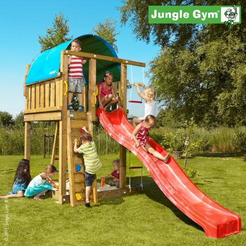 Jungle Gym Turn de joaca Villa cu tobogan de 290 cm 