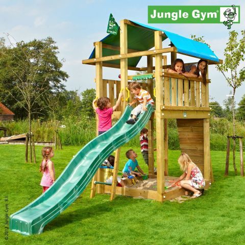 Jungle Gym Turn de joaca Fort cu tobogan de 290 cm