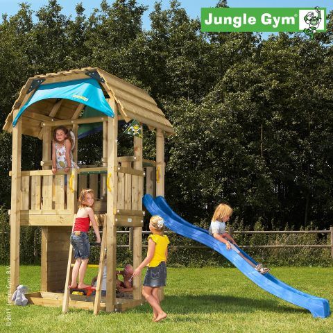 Jungle Gym Turn de joaca Barn cu tobogan de 290 cm 