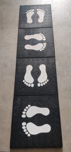 Joc step by step din dale de cauciuc 3 cm
