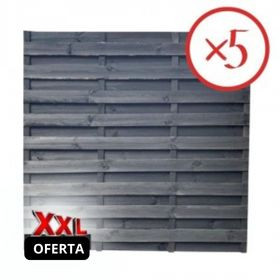   Oferta XXL Gard -Scoția cu lamele 8 mm antracit 180x180 cm 5 buc.