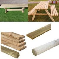 Materiale de pin impregnat și mobilier din lemn