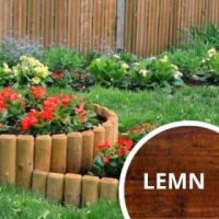Bordura pentru pat de flori din lemn